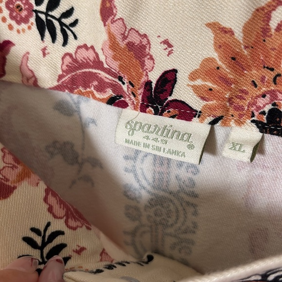 SPARTINA 449 WOMENS CATRINA DENIM LINDEN BUTTON FRONT MINI DRESS SZ XL BOHO - Picture 4 of 7